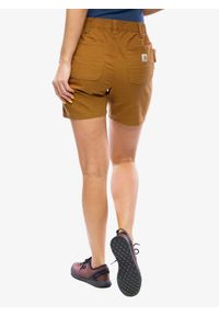 Spodenki turystyczne damskie Carhartt Relaxed Fit Canvas Work Short. Kolor: brązowy