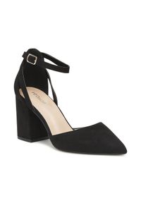 DeeZee Półbuty KL-HT6160 Czarny. Kolor: czarny. Materiał: materiał