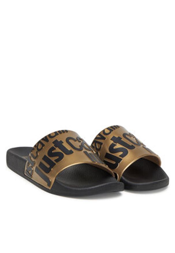 Just Cavalli Klapki 78RA3SZ1 ZS785 Czarny. Kolor: czarny. Materiał: syntetyk