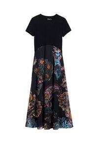 Desigual Sukienka codzienna Paisley 25SWVK32 Czarny Regular Fit. Okazja: na co dzień. Kolor: czarny. Materiał: syntetyk. Wzór: paisley. Typ sukienki: proste. Styl: casual #6