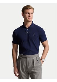 Polo Ralph Lauren Polo 710941439003 Granatowy Custom Slim Fit. Typ kołnierza: polo. Kolor: niebieski. Materiał: bawełna #1