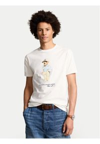 Polo Ralph Lauren T-Shirt 710854497037 Biały Regular Fit. Typ kołnierza: polo. Kolor: biały. Materiał: bawełna #1
