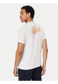 Lacoste T-Shirt TH0003 Biały Regular Fit. Kolor: biały. Materiał: syntetyk #2
