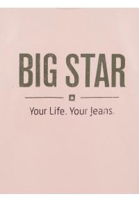 Big-Star - Koszulka męska o klasycznym kroju różowa Bruno 600. Kolor: różowy. Materiał: bawełna. Wzór: nadruk. Styl: klasyczny #2