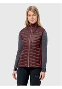 Jack Wolfskin Bezrękawnik Routeburn Pro Ins Vest 1207202 Bordowy Slim Fit. Kolor: czerwony. Materiał: syntetyk. Długość rękawa: bez rękawów