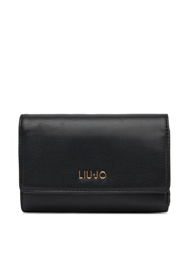 Liu Jo Duży Portfel Damski Ecs M Bifold AA5215 E0015 Czarny. Kolor: czarny. Materiał: skóra