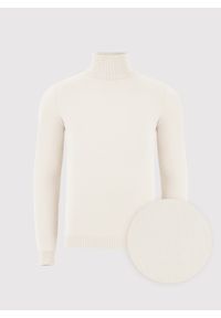 Pako Lorente - PAKO LORENTE - Biały gładki golf męski. Typ kołnierza: golf. Kolor: biały, czarny, zielony. Materiał: poliamid, bawełna, elastan. Wzór: gładki. Sezon: jesień #10