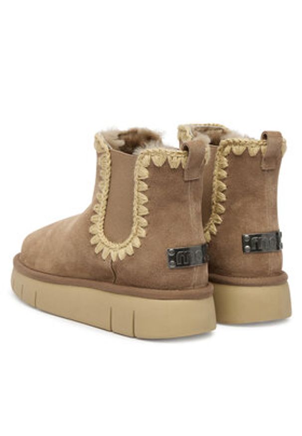 Mou Śniegowce MU.FW531037A Szary. Kolor: szary. Materiał: zamsz, skóra