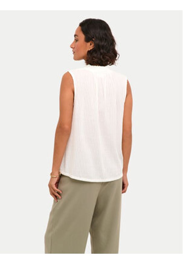 Kaffe Top Alice 10508545 Biały Regular Fit. Kolor: biały. Materiał: bawełna