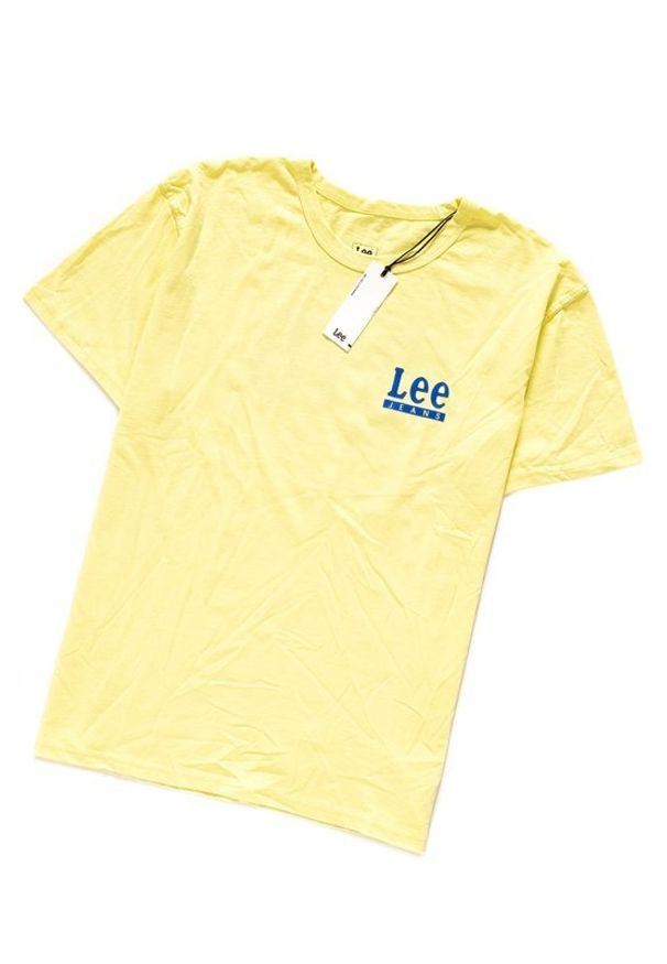 Lee - LEE HALF SLEEVE GRAPHIC RELAXED FIT MĘSKI T-SHIRT KOSZULKA LOGO YELLOW SIGN L63GFELN 112115028