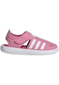 Adidas - Sandały adidas Summer Closed Toe Water C Jr IE0165 różowe. Nosek buta: otwarty. Zapięcie: rzepy. Kolor: różowy. Wzór: paski