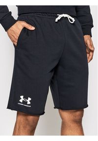 Under Armour Szorty sportowe Ua Rival Terry 1361631 Czarny Regular Fit. Kolor: czarny. Materiał: bawełna. Styl: sportowy