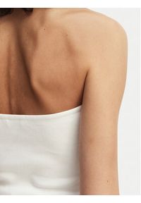 Tommy Jeans Top DW0DW22263 Biały Slim Fit. Kolor: biały. Materiał: bawełna #5