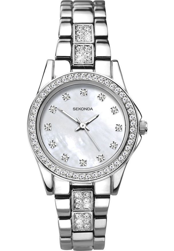 Zegarek Sekonda Zegarek damski Sekonda 2841 CYRKONIE srebrny. Kolor: srebrny