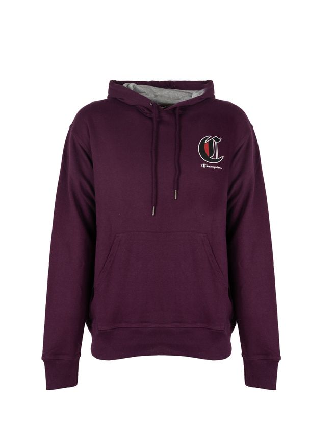 Champion Bluza "Hoodie" | HBGF89H586NKA | Mężczyzna | Fioletowy. Okazja: na co dzień. Typ kołnierza: kaptur. Kolor: fioletowy. Materiał: bawełna, poliester. Wzór: nadruk, aplikacja. Styl: casual