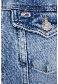 Tommy Jeans kurtka jeansowa VIVIANNE BF5111 damska przejściowa. Okazja: na co dzień. Kolor: niebieski. Materiał: materiał. Styl: casual