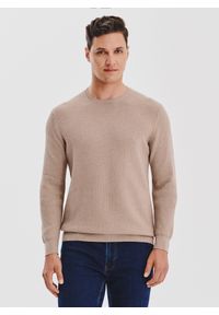 Pako Lorente - PAKO LORENTE - Sweter męski w kolorze beżowym. Kolor: czarny, beżowy. Materiał: wełna, bawełna. Sezon: jesień #1