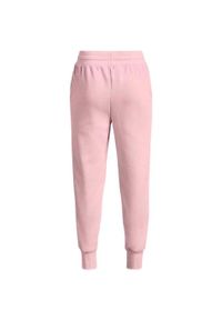 Spodnie dresowe dziewczęce Under Armour Rival Fleece LU Joggers. Kolor: różowy. Materiał: dresówka