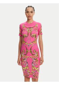 Versace Jeans Couture Sukienka codzienna 78HAO9P9 Różowy Slim Fit. Okazja: na co dzień. Kolor: różowy. Materiał: bawełna. Typ sukienki: proste. Styl: casual
