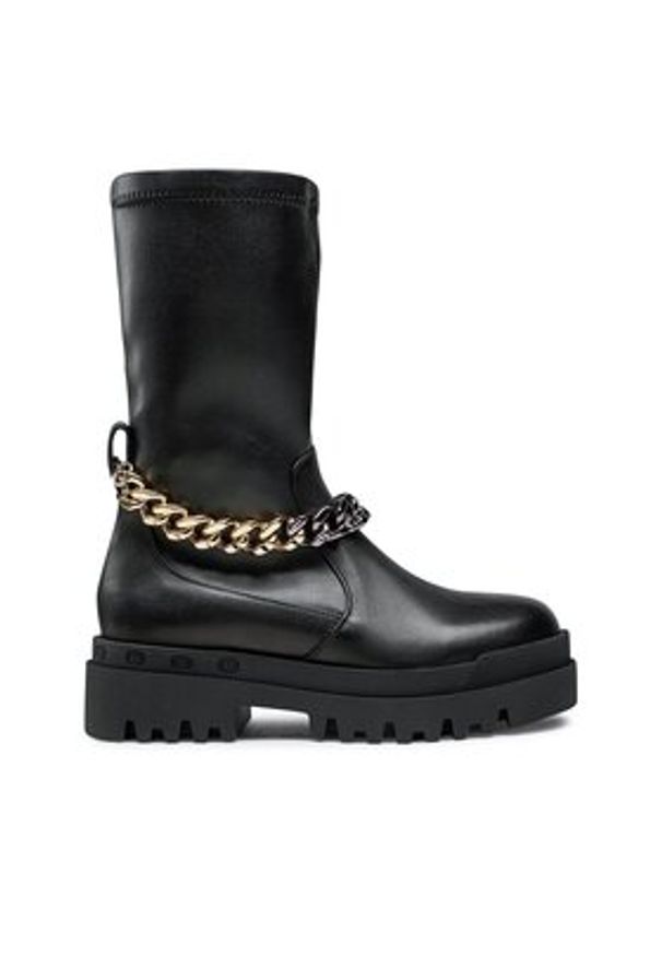 Badura Botki 3040-1 Czarny. Kolor: czarny. Materiał: skóra