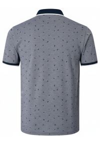 Bawełniana, Męska Koszulka Polo - Pako Jeans - Granatowy Melanż. Okazja: na co dzień. Typ kołnierza: polo. Kolor: niebieski. Materiał: bawełna. Wzór: melanż. Styl: casual #2