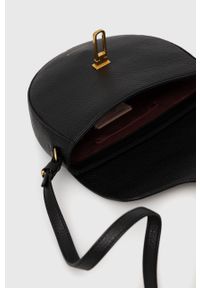 Coccinelle torebka skórzana kolor czarny. Kolor: czarny. Materiał: skórzane. Rodzaj torebki: na ramię #2
