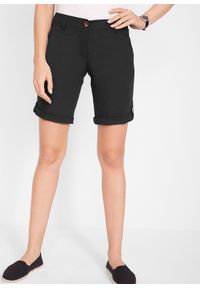 bonprix - Bermudy ze stretchem. Kolor: czarny #1
