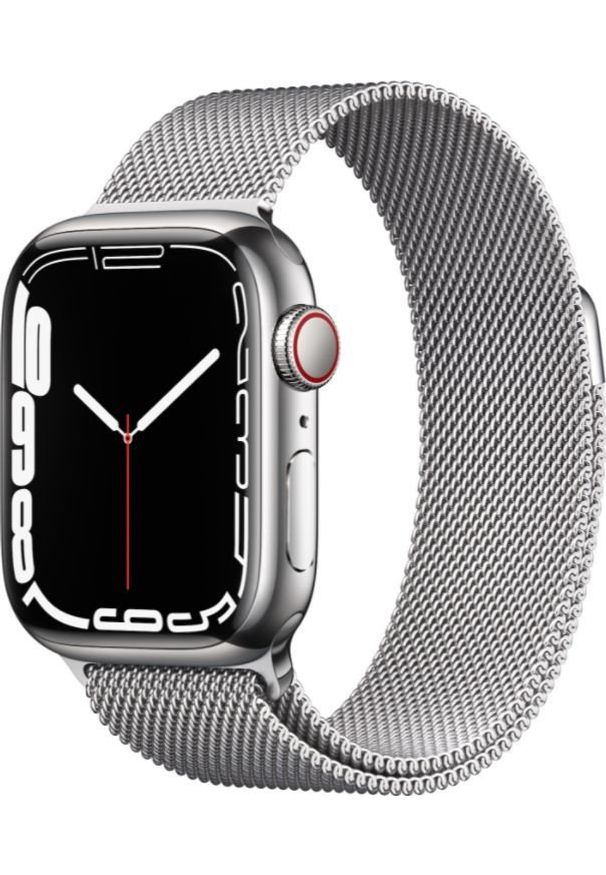 APPLE - Smartwatch Apple Watch 7 GPS + Cellular 45mm Srebrny. Rodzaj zegarka: smartwatch. Kolor: srebrny