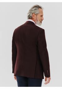 Pako Lorente - PAKO LORENTE – Burgundowa casualowa marynarka męska. Okazja: na co dzień. Kolor: czerwony. Materiał: wełna. Wzór: gładki. Styl: casual #8