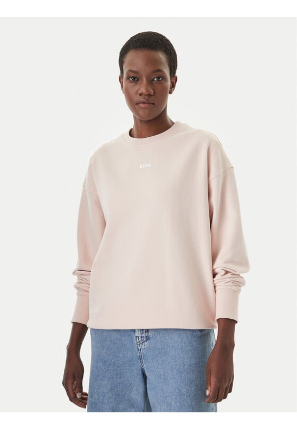 BOSS Bluza C_Eteia_5 50534821 Różowy Oversize. Kolor: różowy. Materiał: bawełna