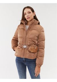 Guess Kurtka zimowa Lucia W3BL19 WEX12 Brązowy Regular Fit. Kolor: brązowy. Materiał: syntetyk. Sezon: zima