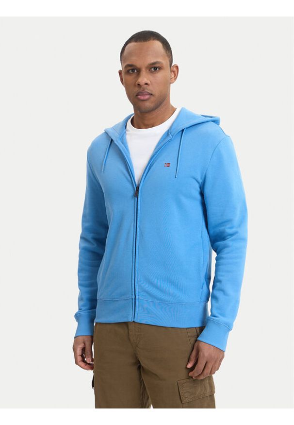 Napapijri Bluza Balis NP0A4HHV Niebieski Regular Fit. Kolor: niebieski. Materiał: bawełna