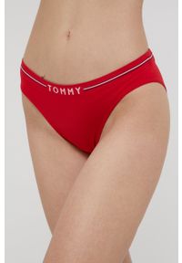 TOMMY HILFIGER - Tommy Hilfiger figi kolor czerwony. Kolor: czerwony. Materiał: materiał, włókno