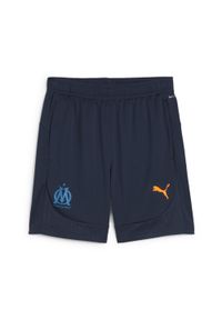 Puma - Męskie szorty treningowe Olympique Marsylia PUMA Club Navy Fluro Orange Pes Blue. Kolor: pomarańczowy, niebieski, żółty, wielokolorowy. Sport: piłka nożna #1