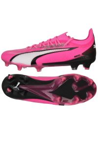 Buty Puma Ultra Ultimate M 107744 01 różowe. Kolor: różowy. Materiał: materiał, syntetyk. Szerokość cholewki: normalna. Sport: piłka nożna #1