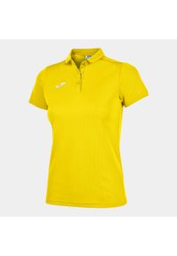 Koszulka polo do tenisa damska Joma Hobby. Typ kołnierza: polo. Kolor: żółty. Sport: tenis