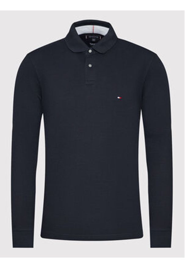 TOMMY HILFIGER - Tommy Hilfiger Polo 1985 MW0MW20183 Granatowy Regular Fit. Typ kołnierza: polo. Kolor: niebieski. Materiał: bawełna