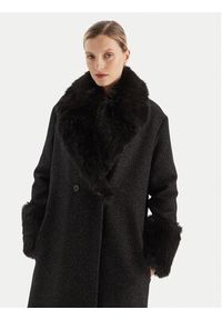 TwinSet - TWINSET Płaszcz zimowy 252TT2040 Czarny Regular Fit. Kolor: czarny. Sezon: zima #5