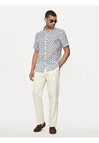 Bugatti Koszula 9450 58545A Niebieski Regular Fit. Kolor: niebieski. Materiał: len #5