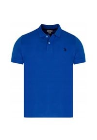 Koszulka polo dla mężczyzn U.S. Polo Assn.. Typ kołnierza: polo. Kolor: niebieski. Styl: klasyczny #1