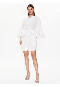 TwinSet - TWINSET Sukienka koszulowa 231TT2045 Biały Regular Fit. Kolor: biały. Materiał: bawełna. Typ sukienki: koszulowe #5