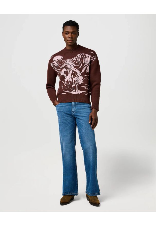 Wrangler - MESKIE SPODNIE WRANGLER LOOSE BOOT SKY BREEZE 112371340