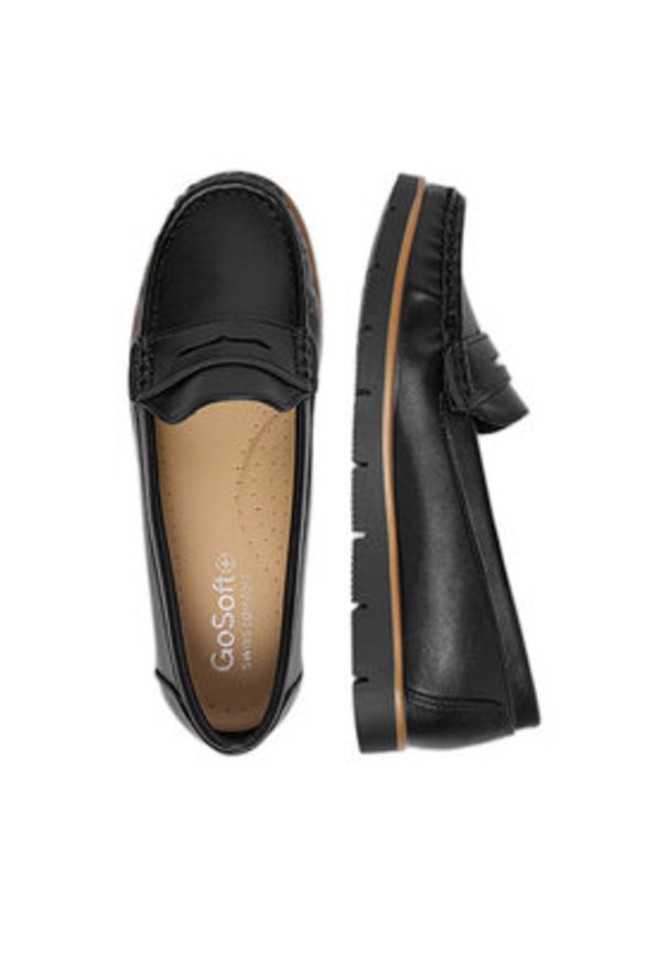 Go Soft Mokasyny CEO-WSS21728-01 Czarny. Kolor: czarny. Materiał: materiał