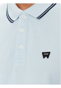 Wrangler Polo 112353030 Błękitny Regular Fit. Typ kołnierza: polo. Kolor: niebieski. Materiał: bawełna #3