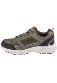skechers - Buty do chodzenia męskie Skechers Canyon Verketta. Kolor: zielony, czarny, wielokolorowy. Materiał: syntetyk, tkanina, materiał. Szerokość cholewki: normalna. Sport: turystyka piesza