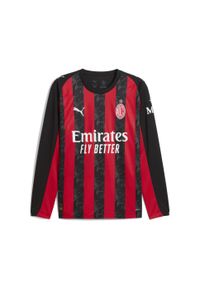 Puma - Męska koszulka domowa z długim rękawem AC Milan 25/26 PUMA. Kolor: czerwony, wielokolorowy, czarny. Długość rękawa: długi rękaw. Długość: długie