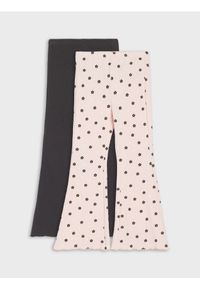 Sinsay - Prążkowane spodnie flare ze wzorkiem 2 pack - wielobarwny. Materiał: prążkowany #1