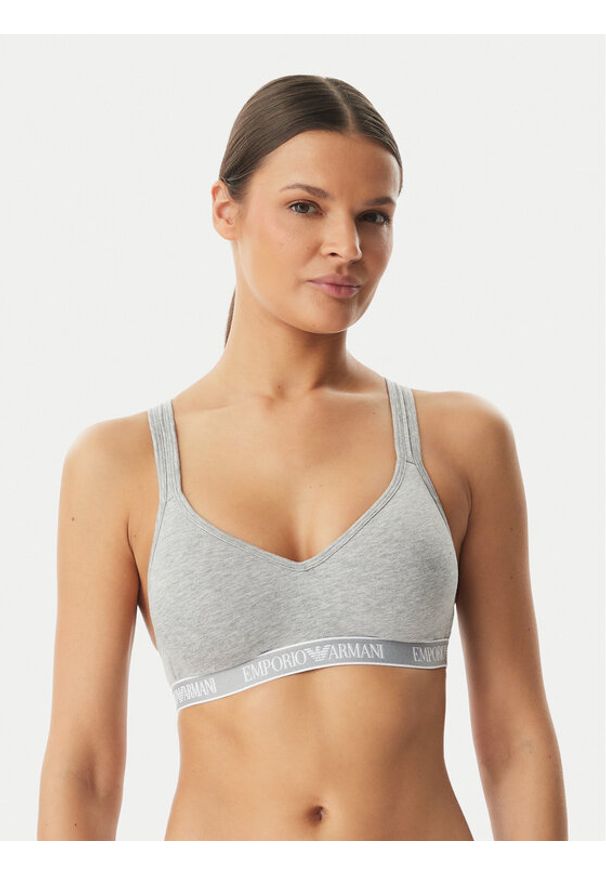 Emporio Armani Underwear Biustonosz sportowy EW000447 AF19026 O8002 Szary. Kolor: szary. Materiał: bawełna