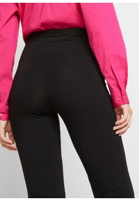 bonprix - Legginsy z poszerzanymi nogawkami. Kolor: czarny. Materiał: bawełna #2