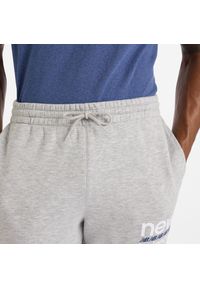 Spodnie męskie New Balance MP51940AG – szare. Kolor: szary. Materiał: bawełna, dresówka, materiał, poliester. Wzór: napisy #4